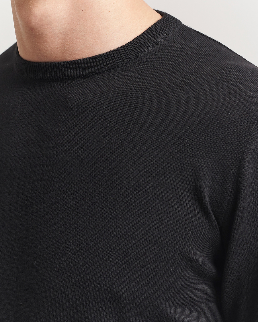 Herre | Gensere | Morgano | Supersoft Egyptian Cotton Crew Neck Black