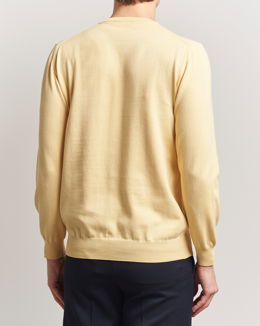 Herre | Gensere | Morgano | Supersoft Egyptian Cotton Crew Neck Light Yellow