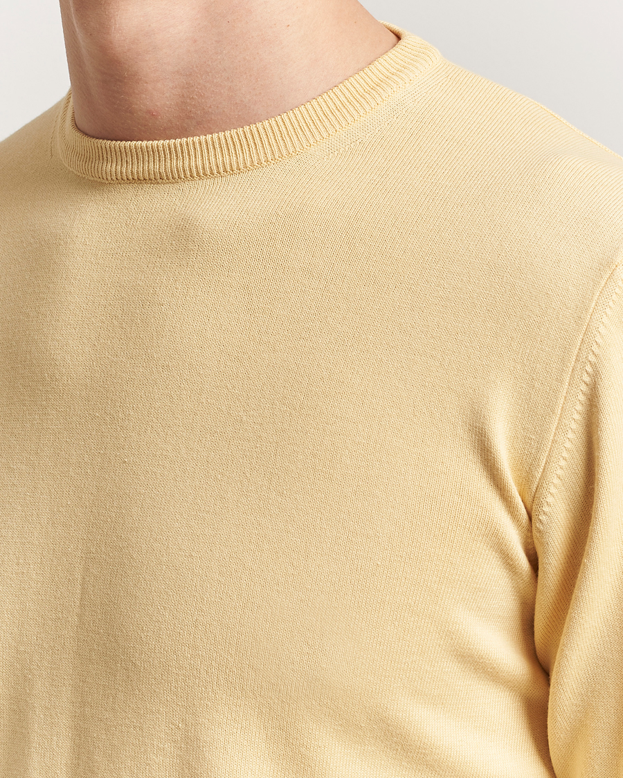 Herre | Gensere | Morgano | Supersoft Egyptian Cotton Crew Neck Light Yellow