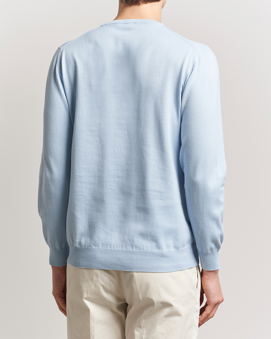 Herre | Gensere | Morgano | Supersoft Egyptian Cotton Crew Neck Light Blue