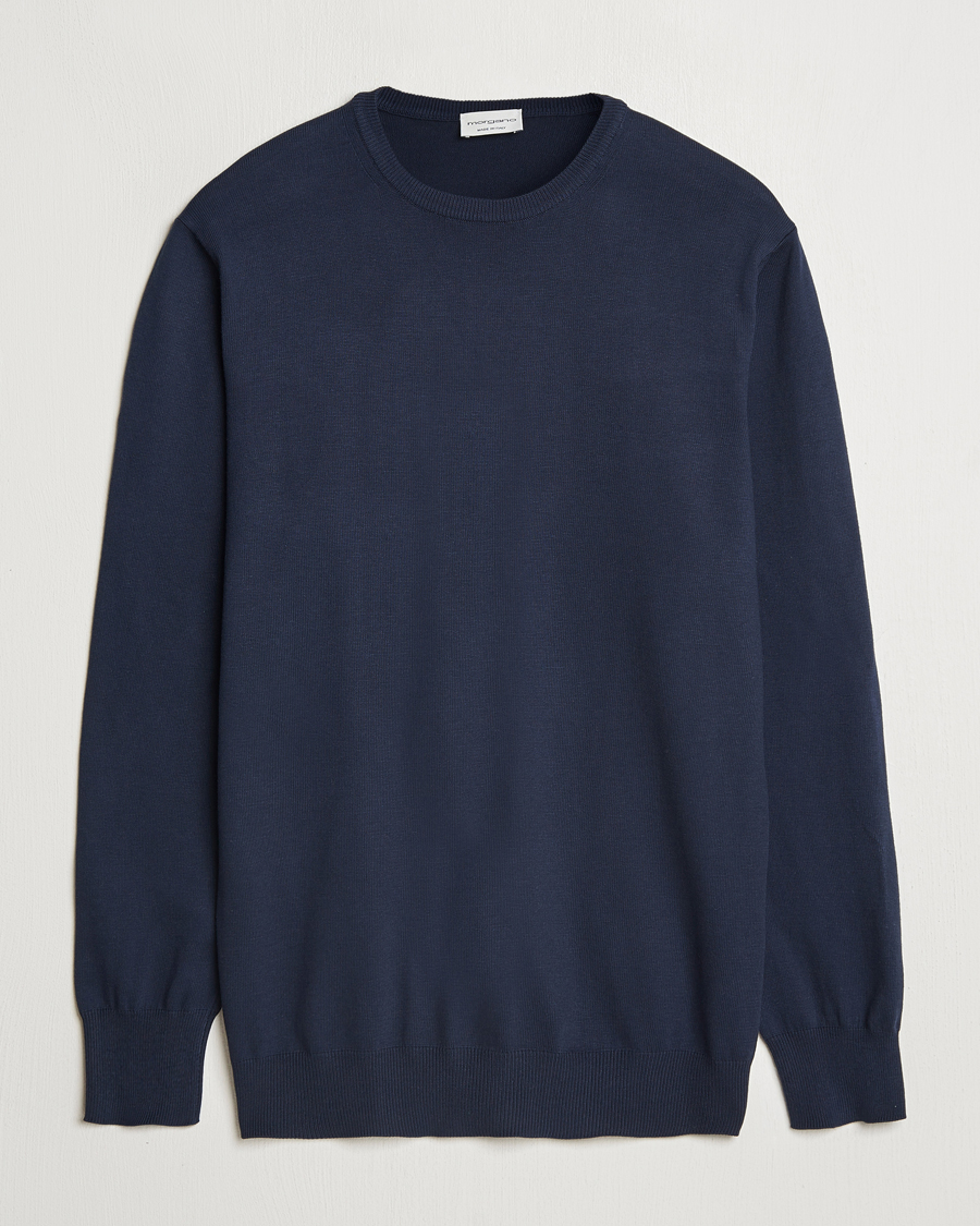 Herre | Gensere | Morgano | Supersoft Egyptian Cotton Crew Neck Navy