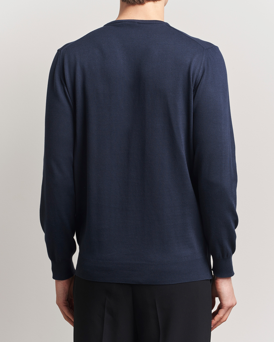 Herre | Gensere | Morgano | Supersoft Egyptian Cotton Crew Neck Navy