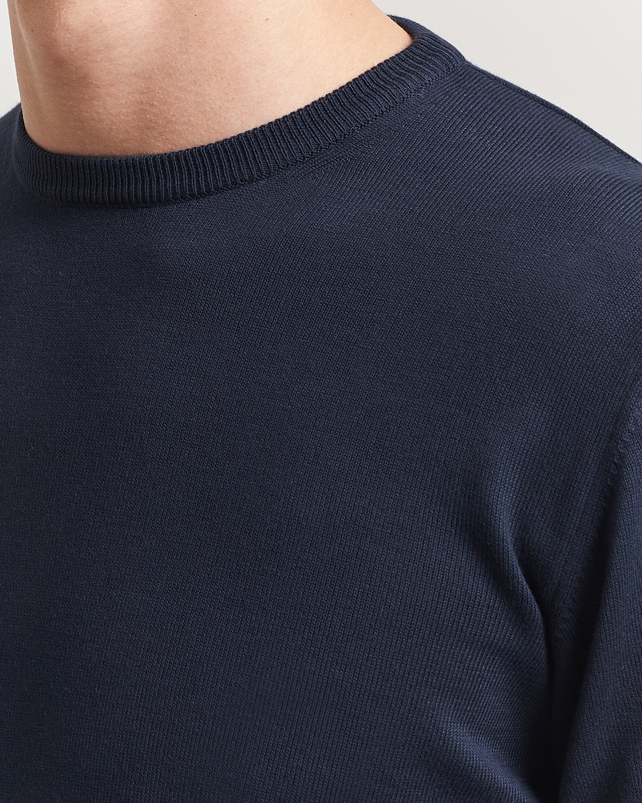 Herre | Gensere | Morgano | Supersoft Egyptian Cotton Crew Neck Navy