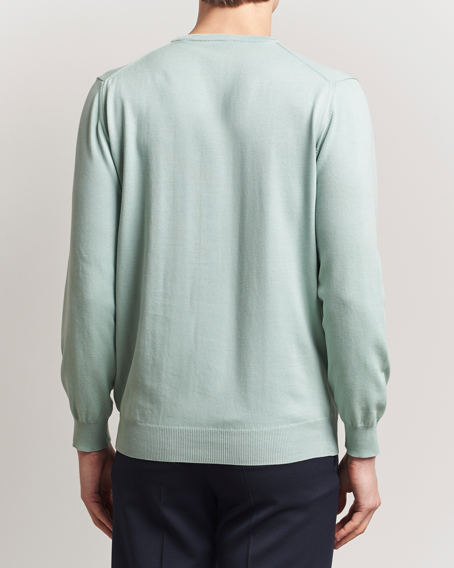 Herre | Gensere | Morgano | Supersoft Egyptian Cotton Crew Neck Light Green