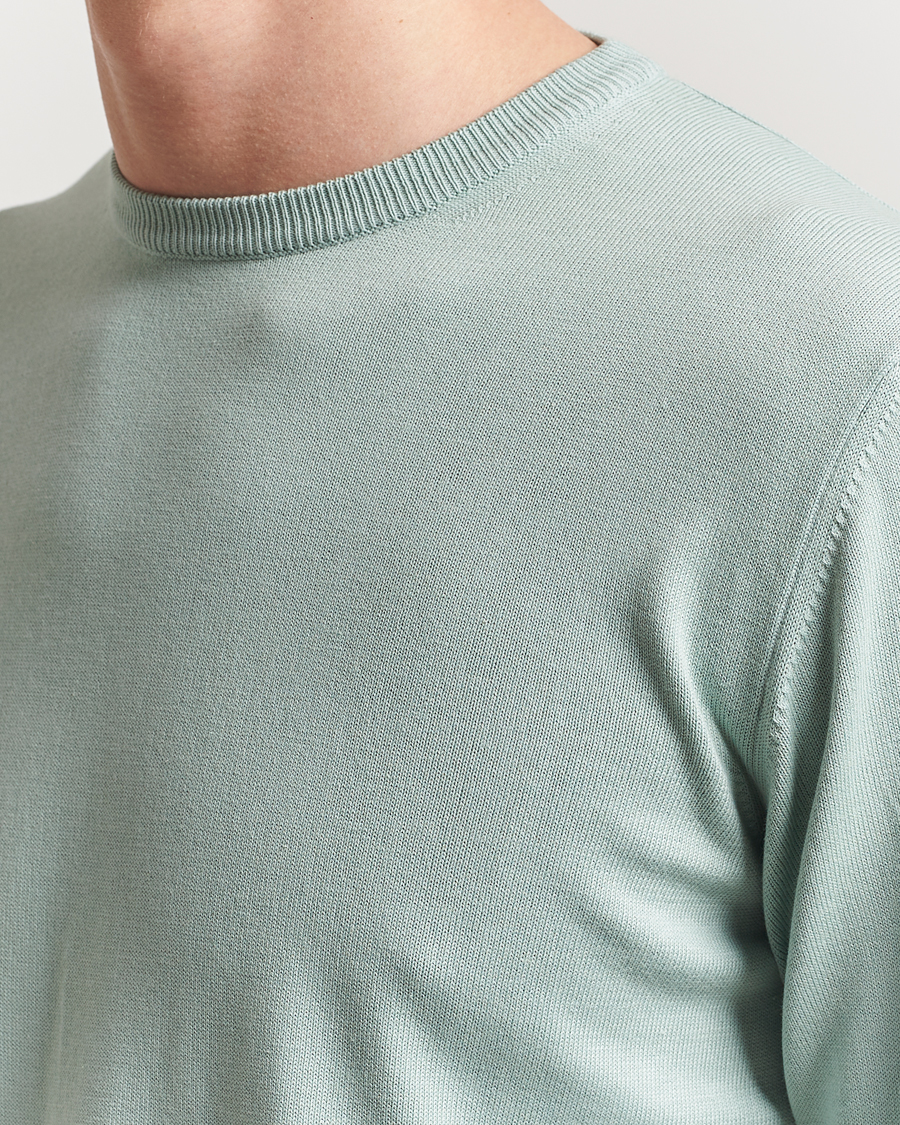 Herre | Gensere | Morgano | Supersoft Egyptian Cotton Crew Neck Light Green