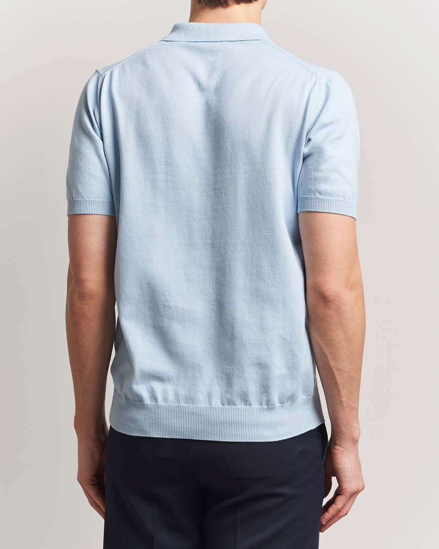 Herre | Pikéer | Morgano | Supersoft Egyptian Cotton Polo Light Blue