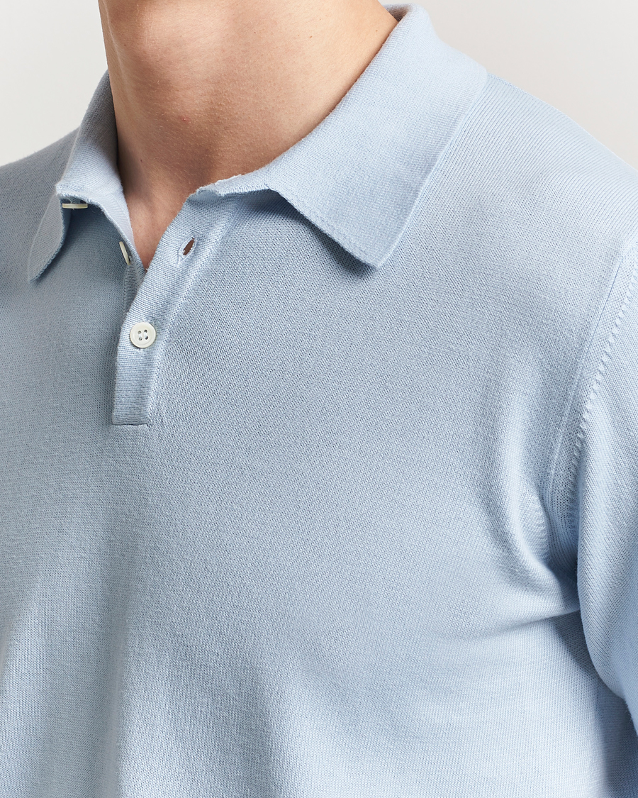 Herre | Pikéer | Morgano | Supersoft Egyptian Cotton Polo Light Blue