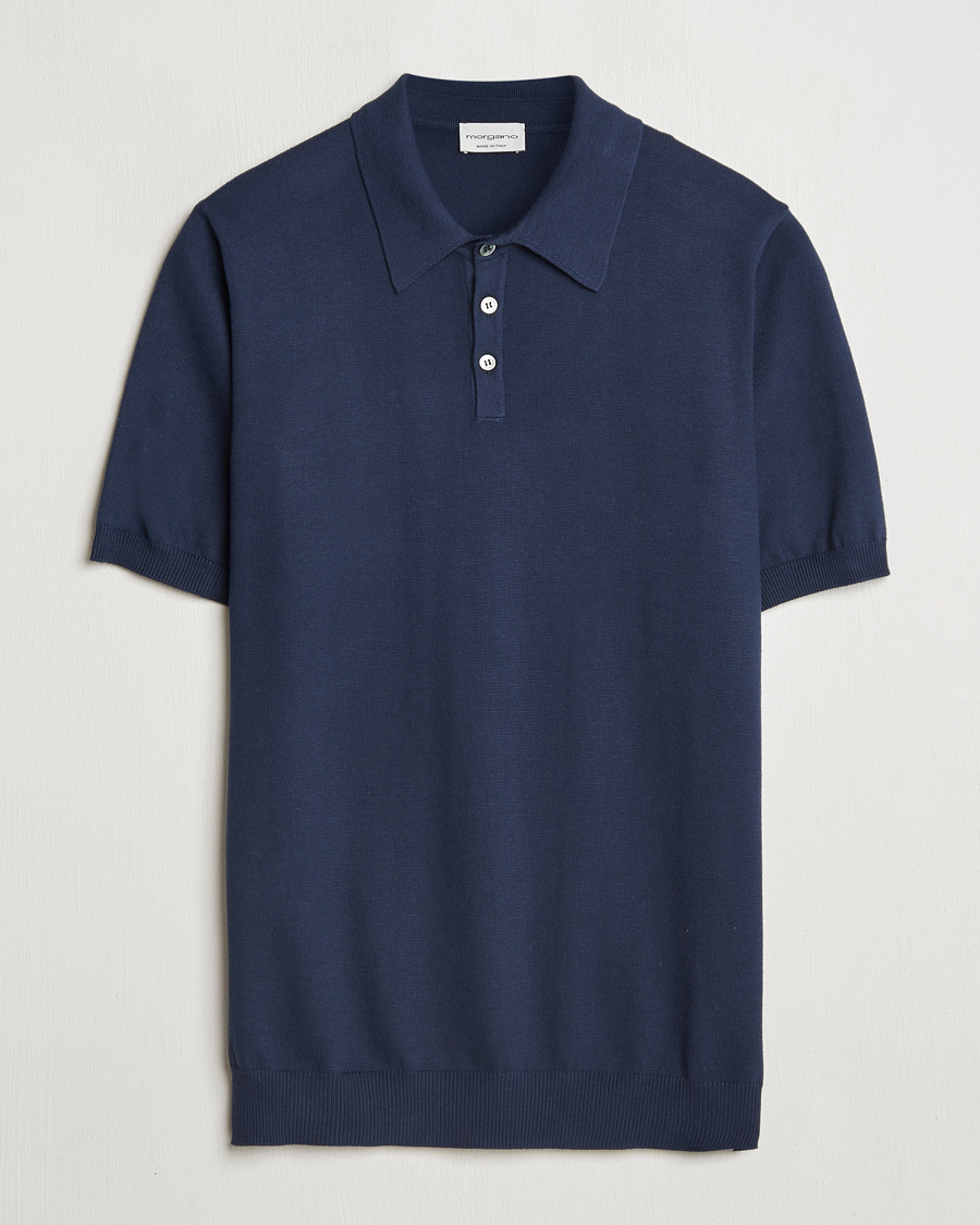 Herre | Pikéer | Morgano | Supersoft Egyptian Cotton Polo Navy