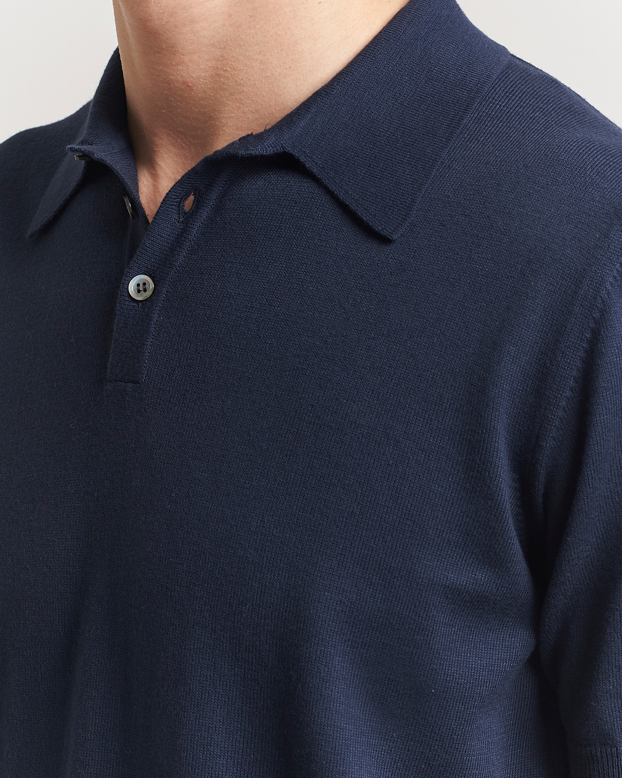 Herre | Pikéer | Morgano | Supersoft Egyptian Cotton Polo Navy