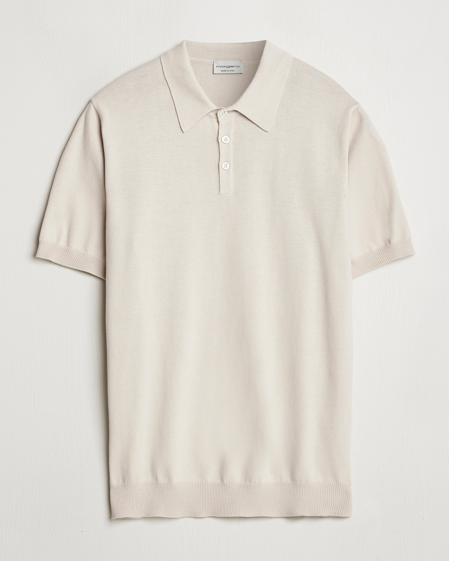 Herre | Pikéer | Morgano | Supersoft Egyptian Cotton Polo Light Beige