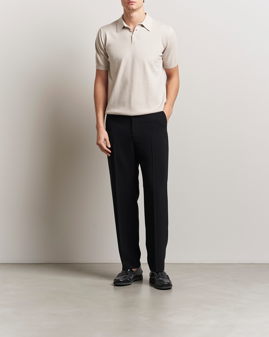 Herre | Pikéer | Morgano | Supersoft Egyptian Cotton Polo Light Beige