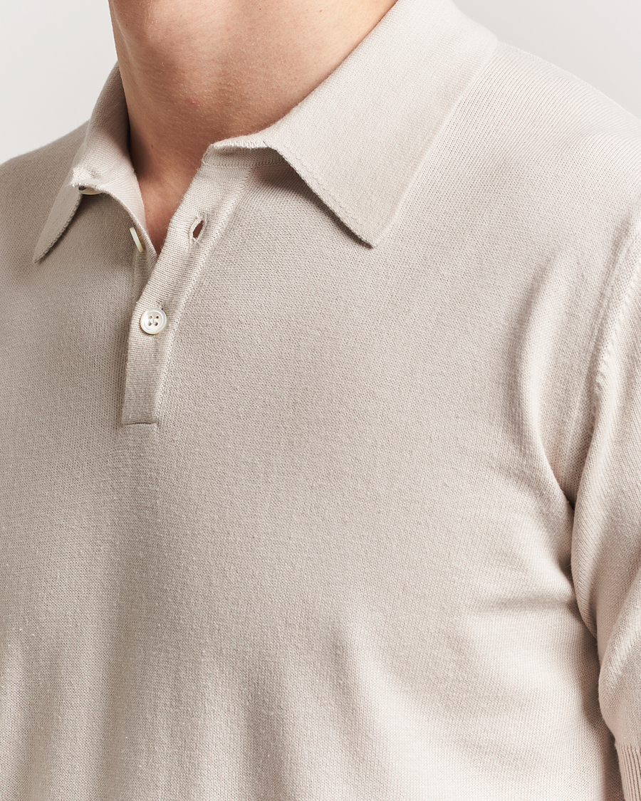 Herre | Pikéer | Morgano | Supersoft Egyptian Cotton Polo Light Beige