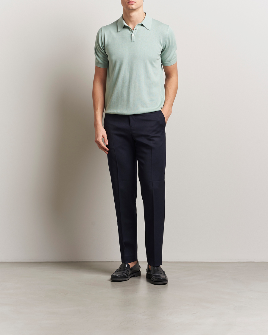 Herre | Pikéer | Morgano | Supersoft Egyptian Cotton Polo Light Green