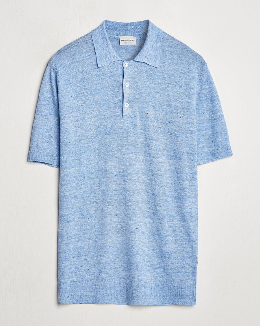 Herre | Pikéer | Morgano | Linen Polo Blue