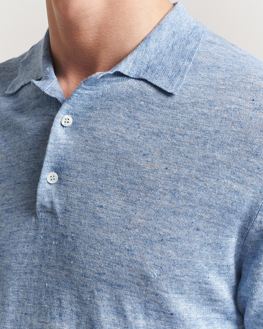 Herre | Pikéer | Morgano | Linen Polo Blue