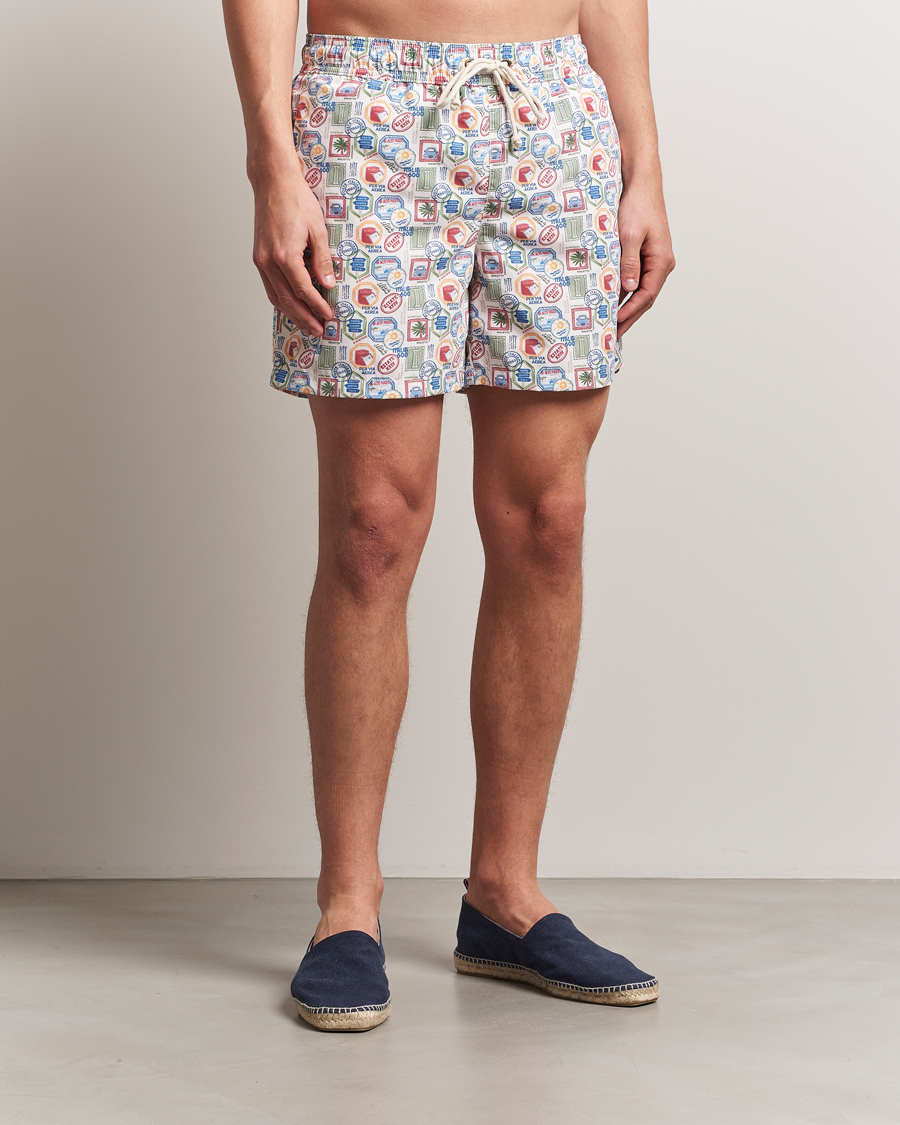 Herre | Badeshorts | Ripa Ripa | Printed Swimshorts Off White