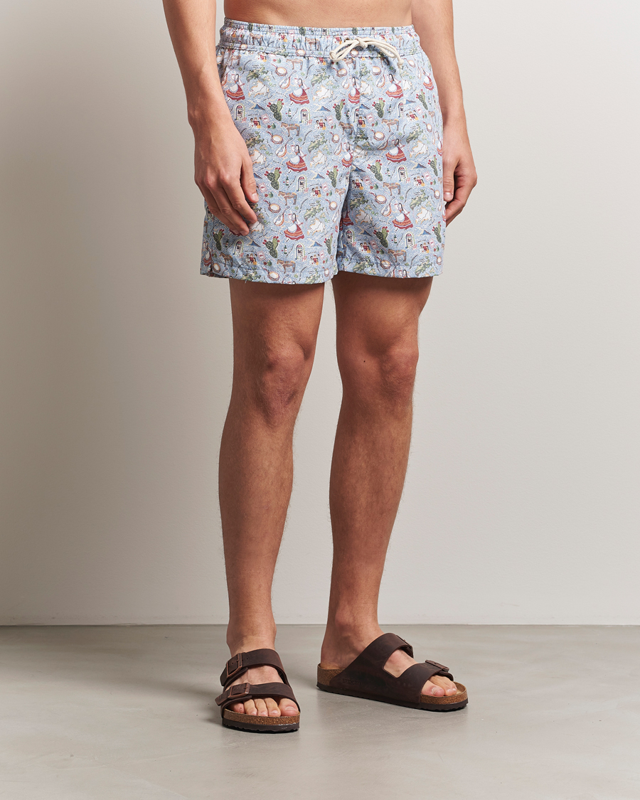 Herre | Badeshorts | Ripa Ripa | Printed Swimshorts Blue
