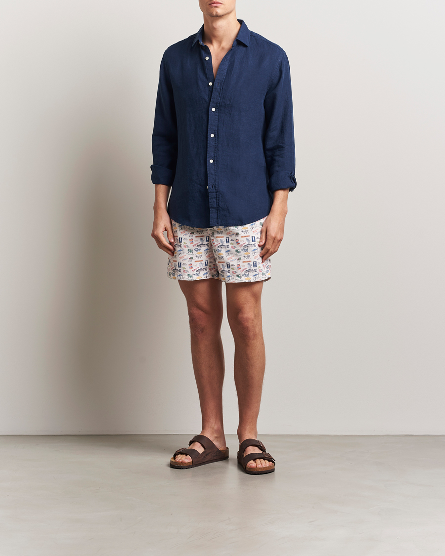 Herre | Badeshorts | Ripa Ripa | Printed Swimshorts Off White