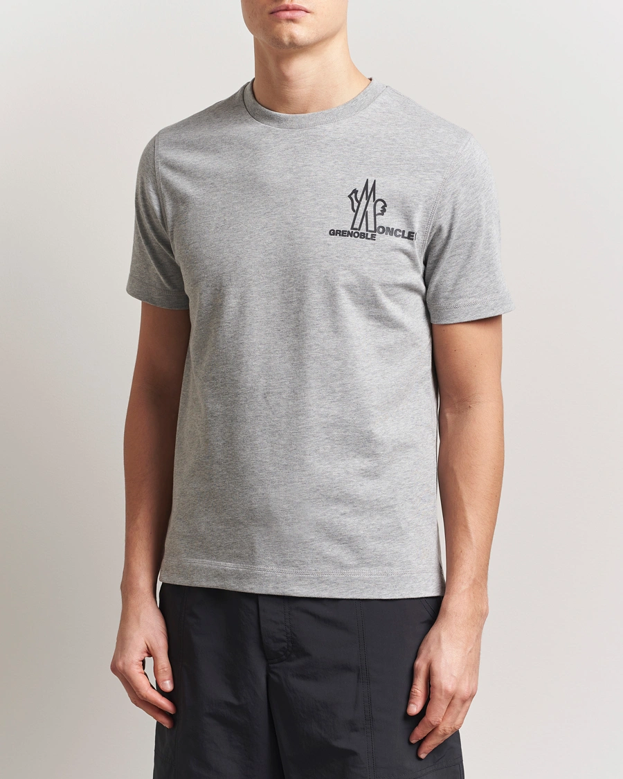 Herre | T-Shirts | Moncler Grenoble | Logo T-Shirt Heather Grey