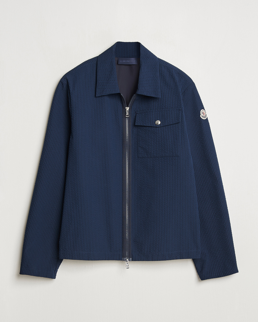 Herre | Skjorter | Moncler | Zip Overshirt Navy