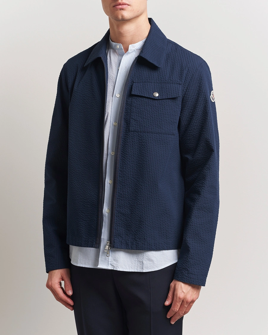 Herre | Skjorter | Moncler | Zip Overshirt Navy