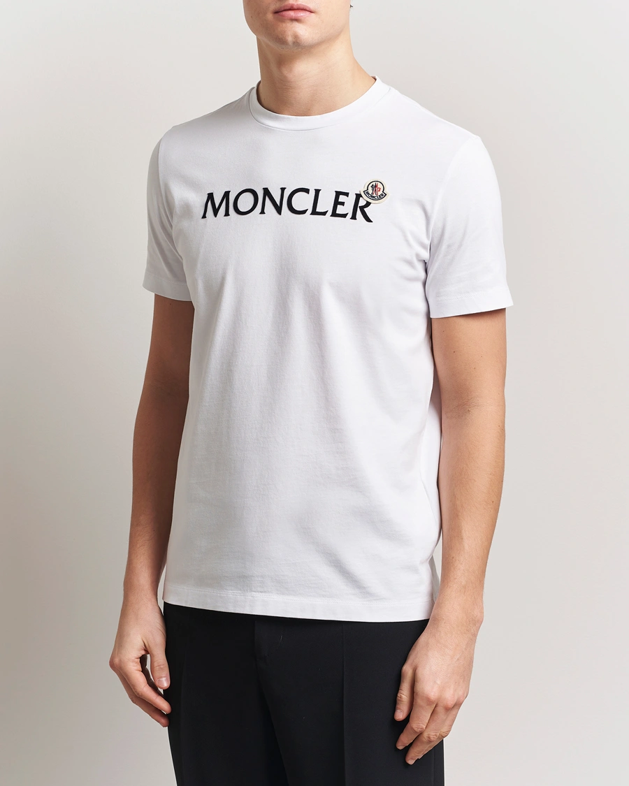 Herre | T-Shirts | Moncler | Lettering Logo T-Shirt White