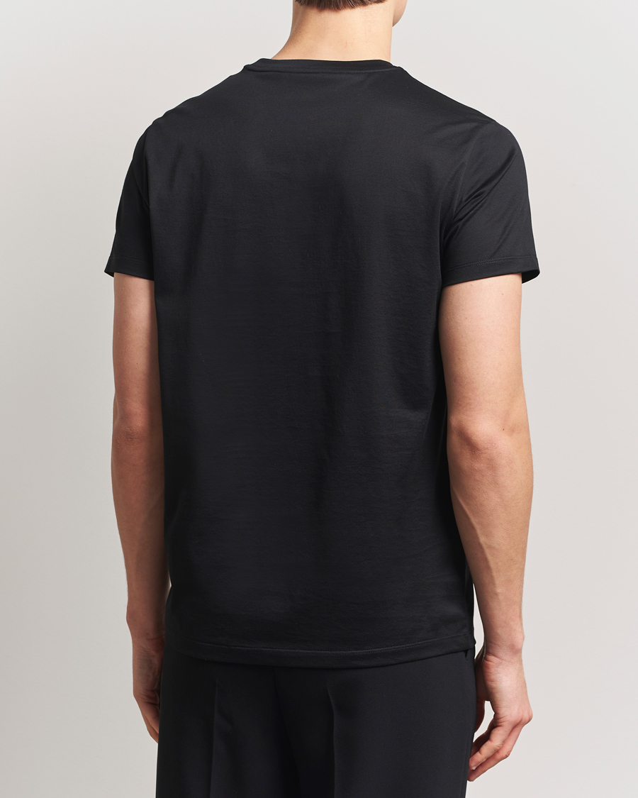 Herre | T-Shirts | Moncler | Double Logo T-Shirt Black