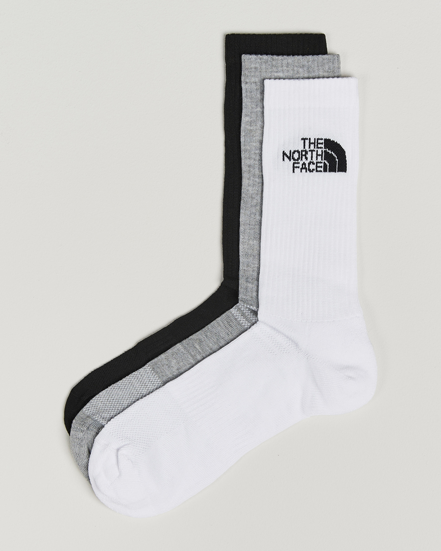 Herre | Undertøy | The North Face | 3-Pack Sport Crew Sock White/Grey/Black