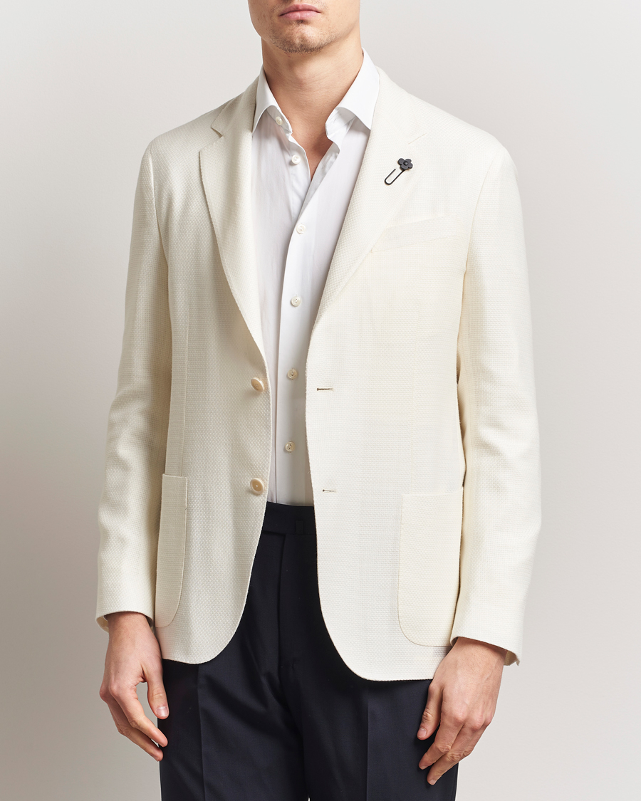Herre | Dressjakker | Lardini | Wool/Linen/Silk Blazer Beige