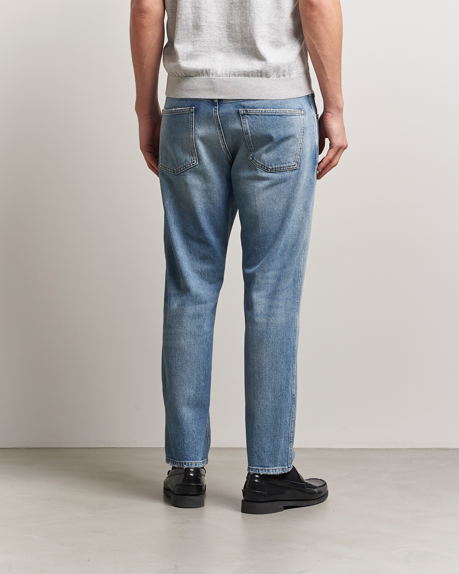 Herre | Jeans | Lardini | Tapered Washed Jeans Blue