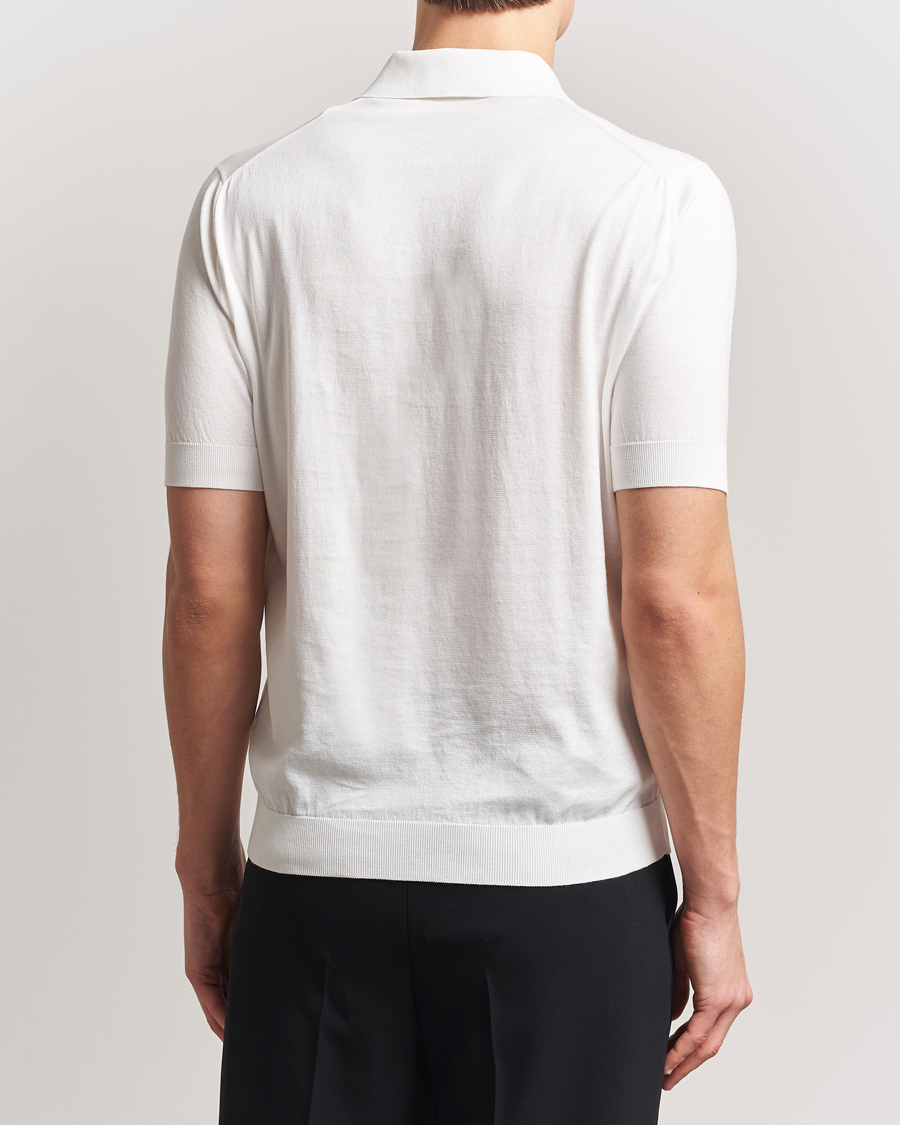 Herre | Pikéer | Lardini | Knitted Cotton Polo White