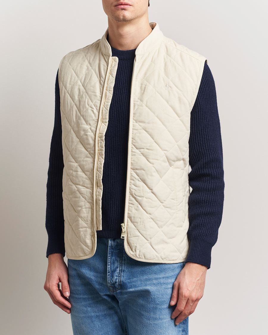 Herre | Vester | Morris | Teddy Quilted Cord Vest Khaki