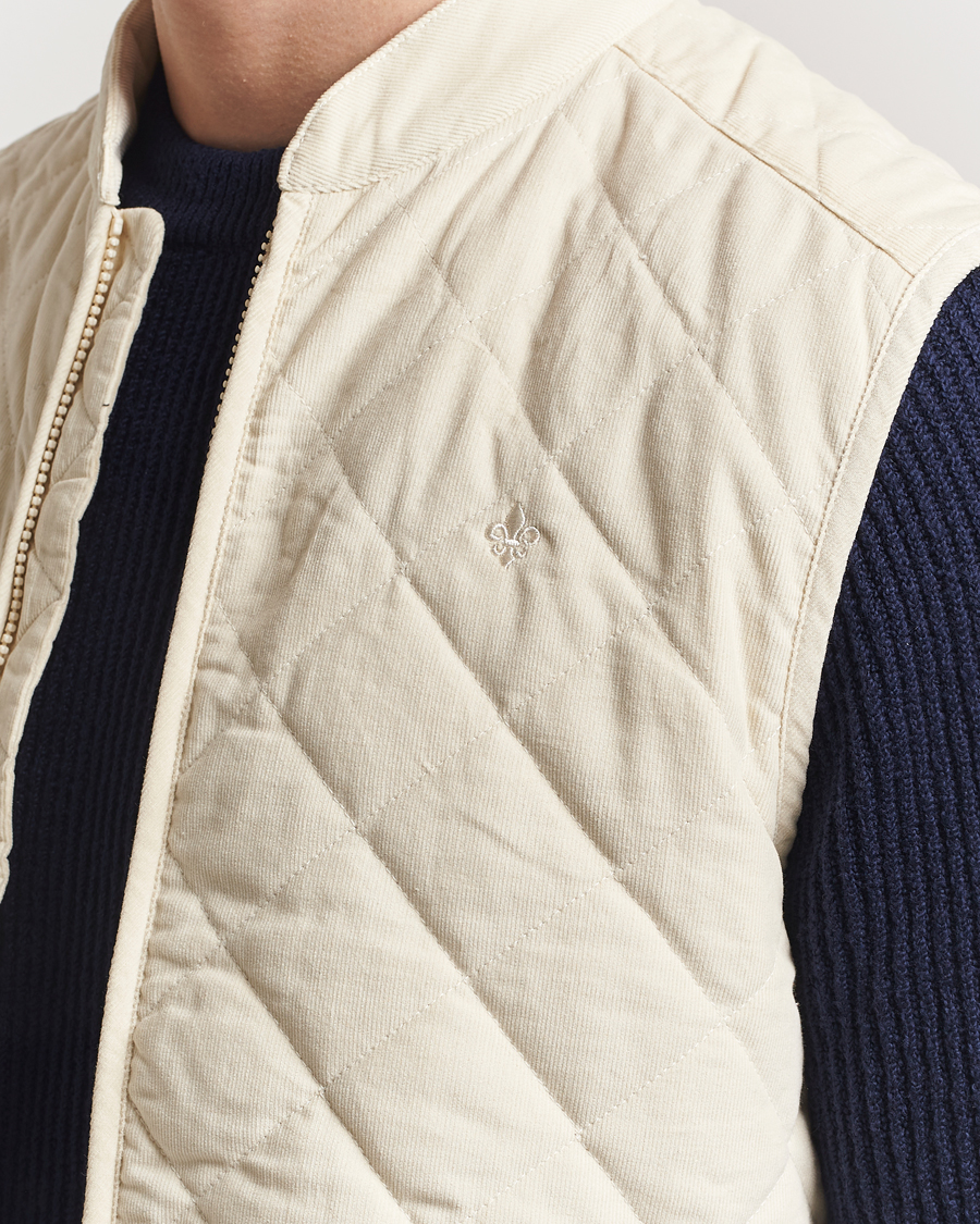 Herre | Jakker | Morris | Teddy Quilted Cord Vest Khaki