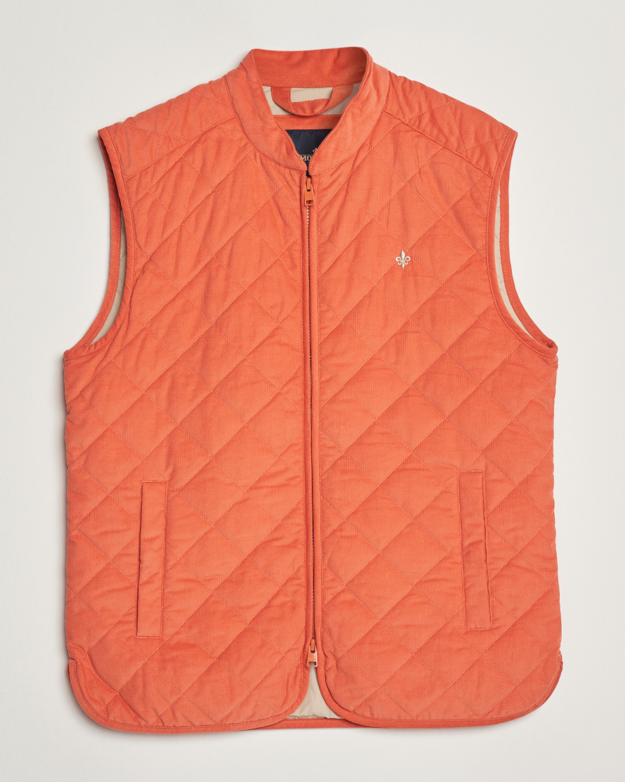 Herre | Vester | Morris | Teddy Quilted Cord Vest Orange