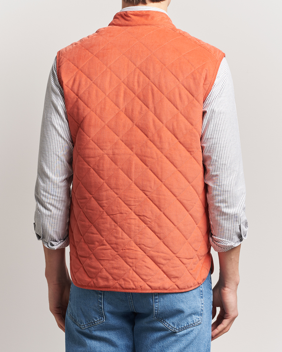 Herre | Vester | Morris | Teddy Quilted Cord Vest Orange