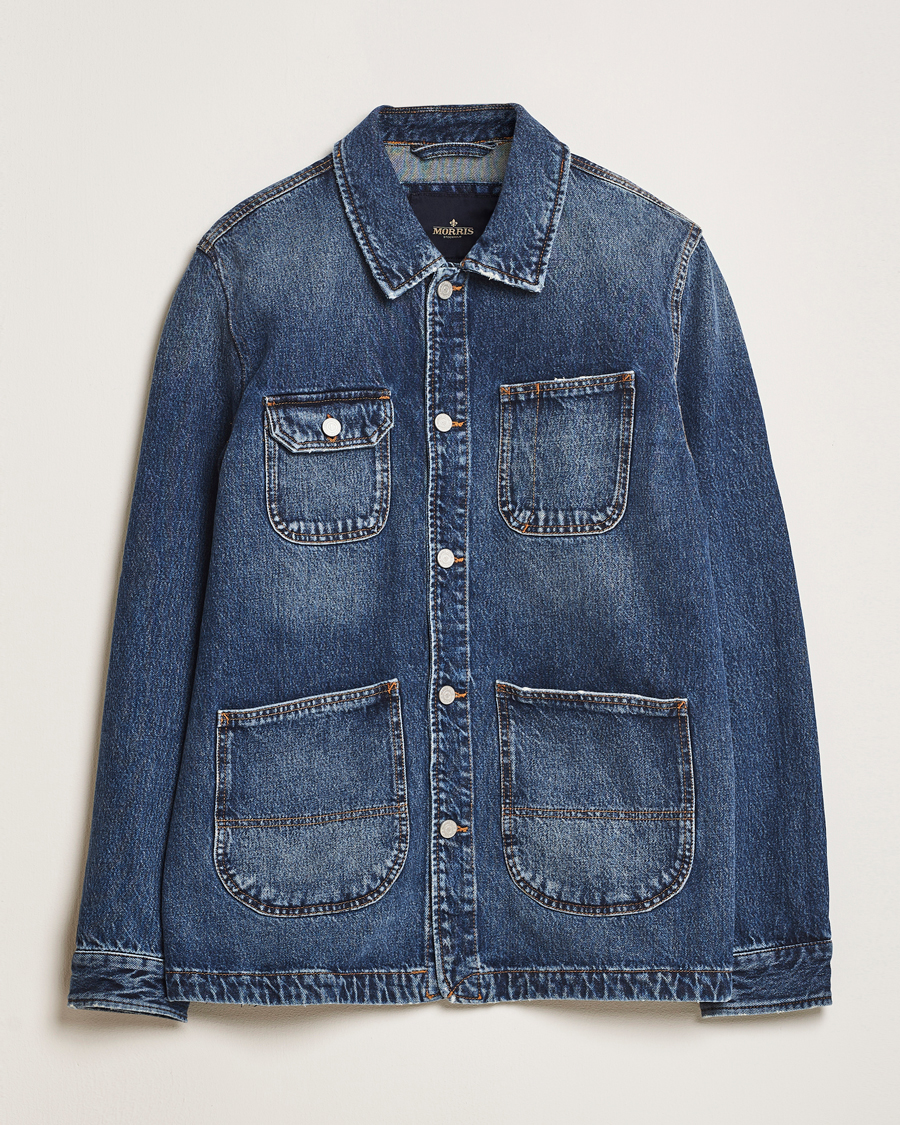 Herre | Skjorter | Morris | Denim Shirt Jacket Blue