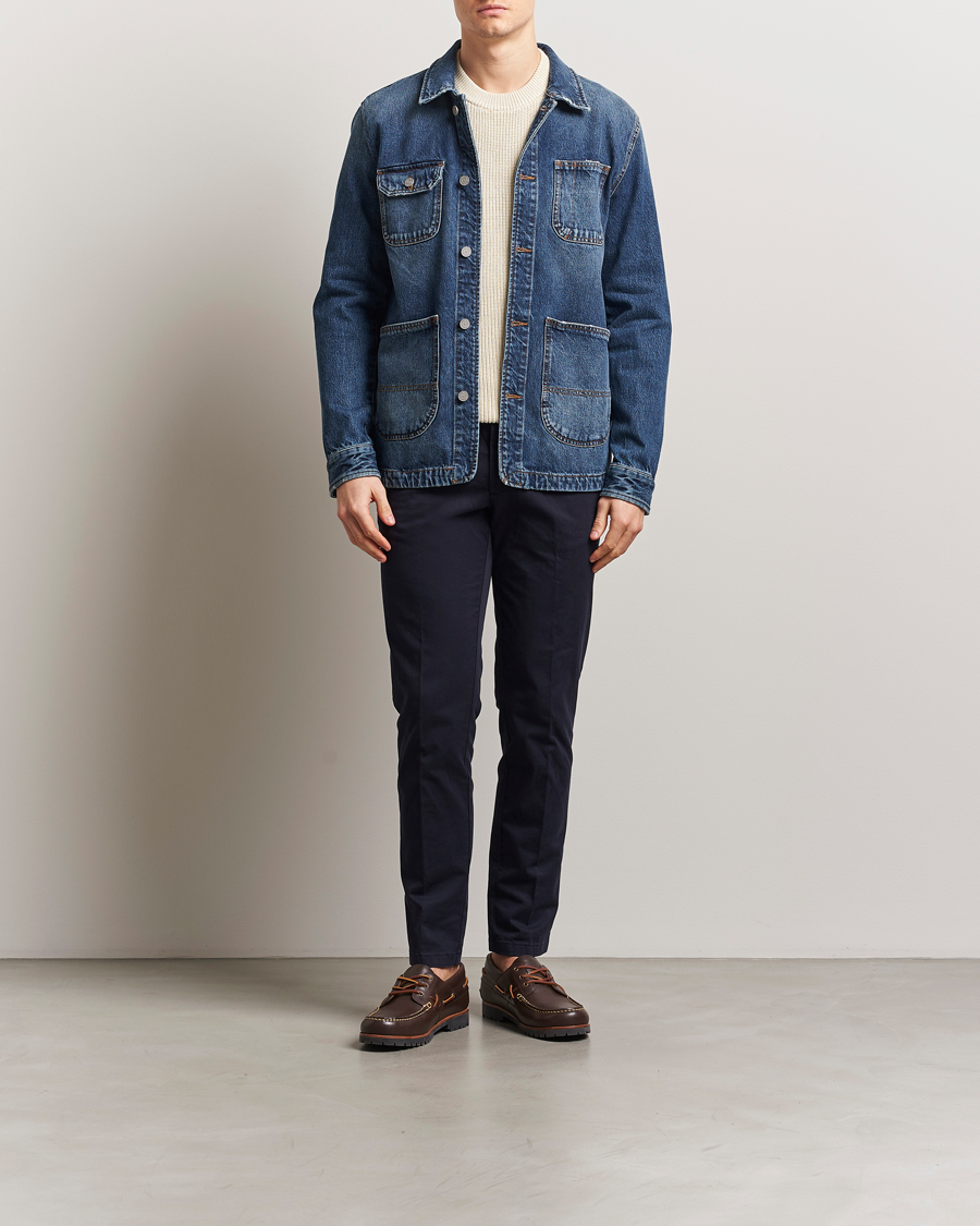 Herre | Skjorter | Morris | Denim Shirt Jacket Blue