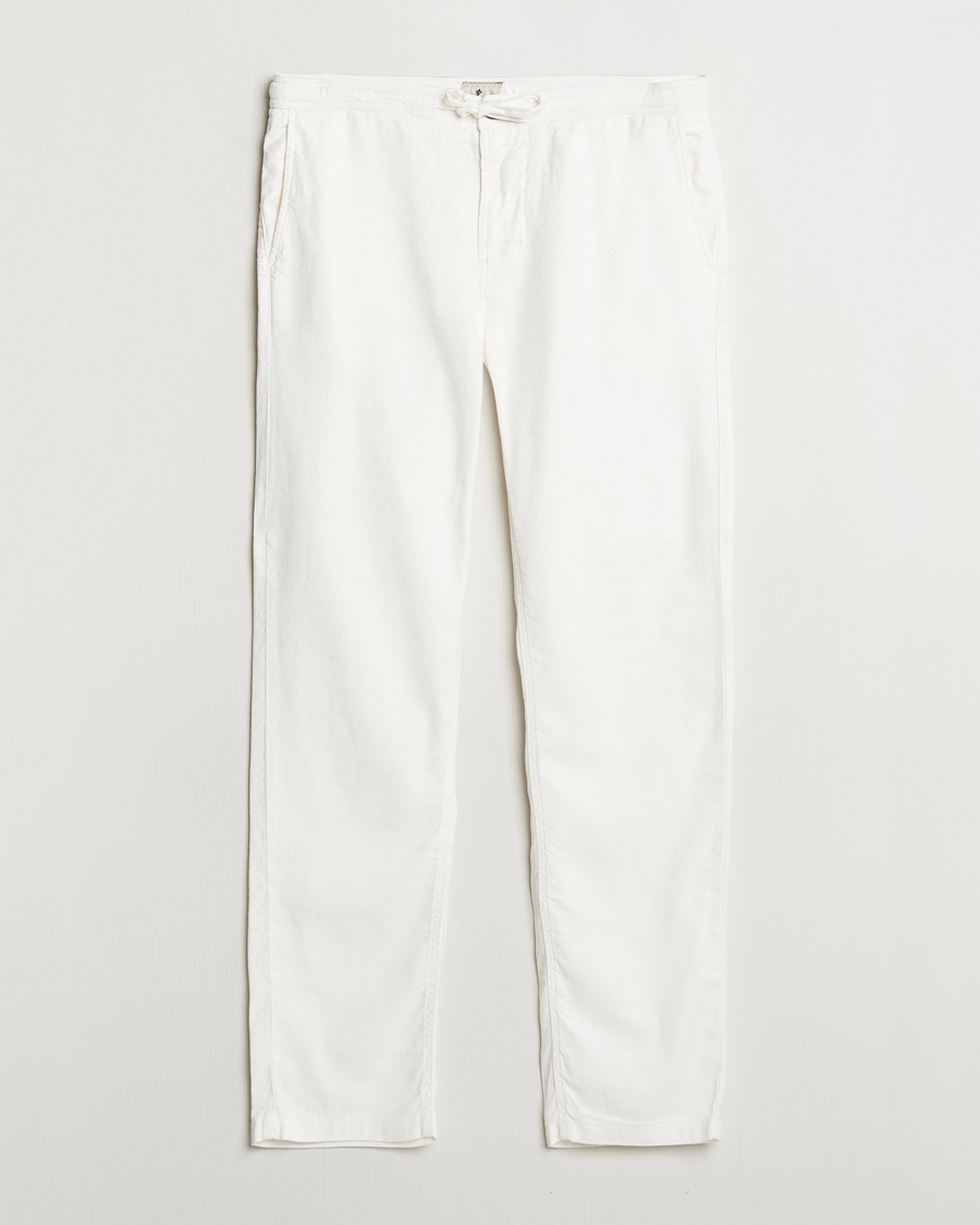 Herre | Bukser | Morris | Fenix Linen/Cotton Trousers Off White