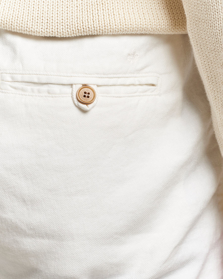 Herre | Bukser | Morris | Fenix Linen/Cotton Trousers Off White
