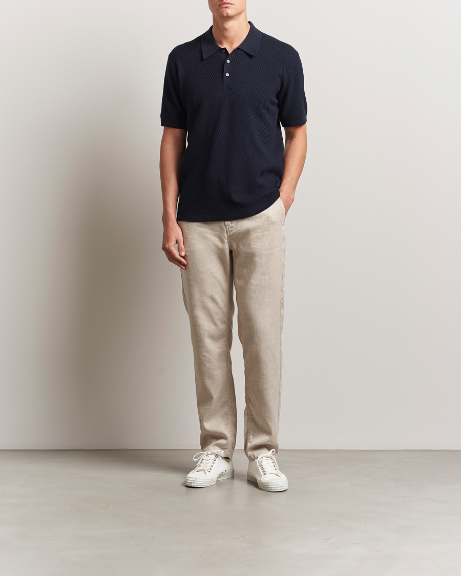 Herre | Bukser | Morris | Fenix Linen/Cotton Trousers Beige