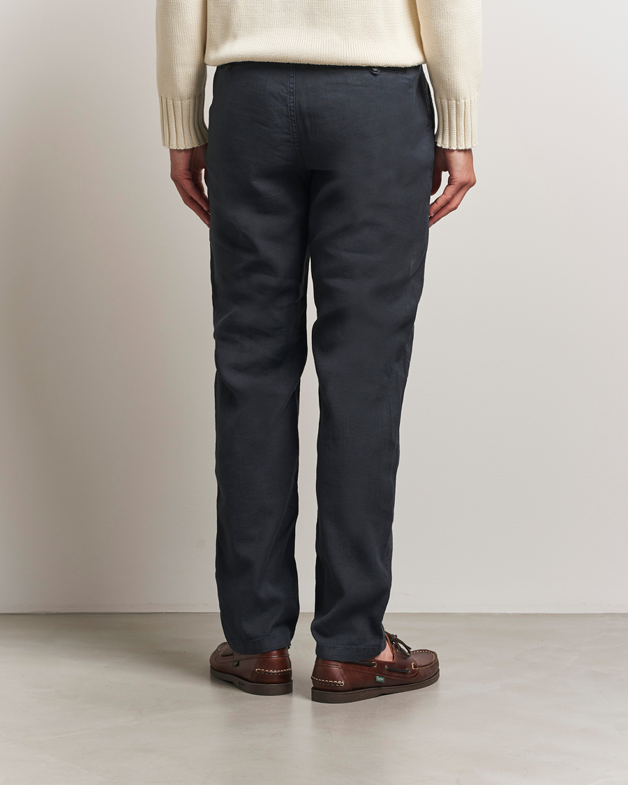 Herre | Bukser | Morris | Fenix Linen/Cotton Trousers Blue