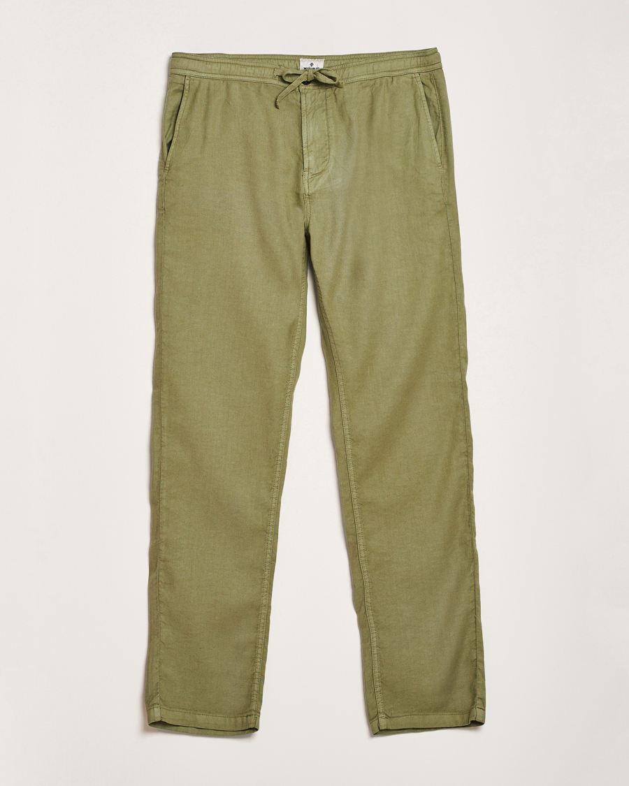 Herre | Bukser | Morris | Fenix Linen/Cotton Trousers Olive