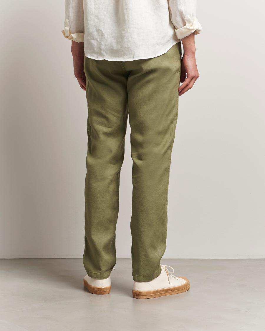 Herre | Bukser | Morris | Fenix Linen/Cotton Trousers Olive