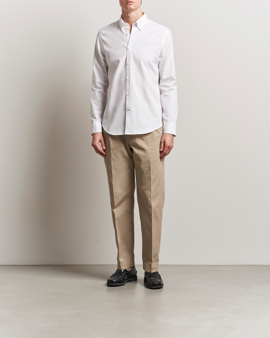 Herre | Skjorter | Morris | Slim Fit Structured Shirt White