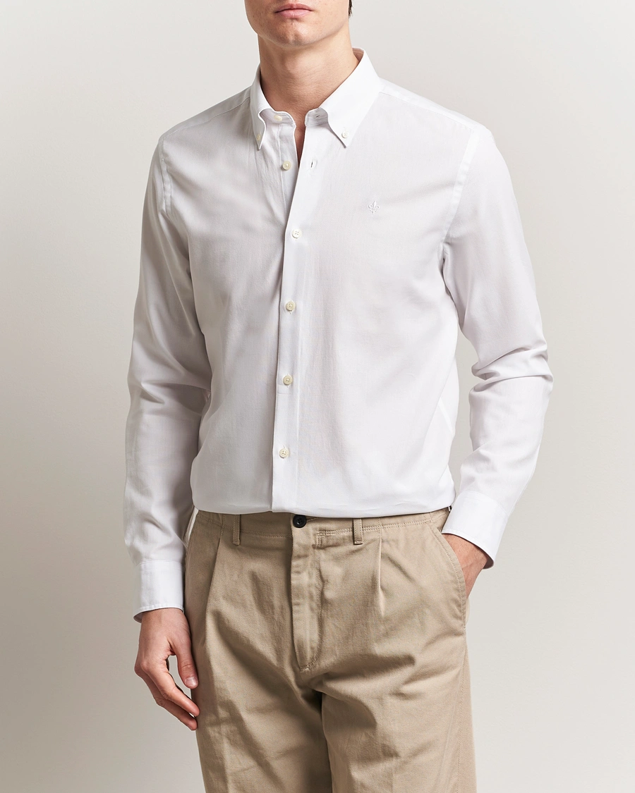 Herre | Skjorter | Morris | Slim Fit Structured Shirt White