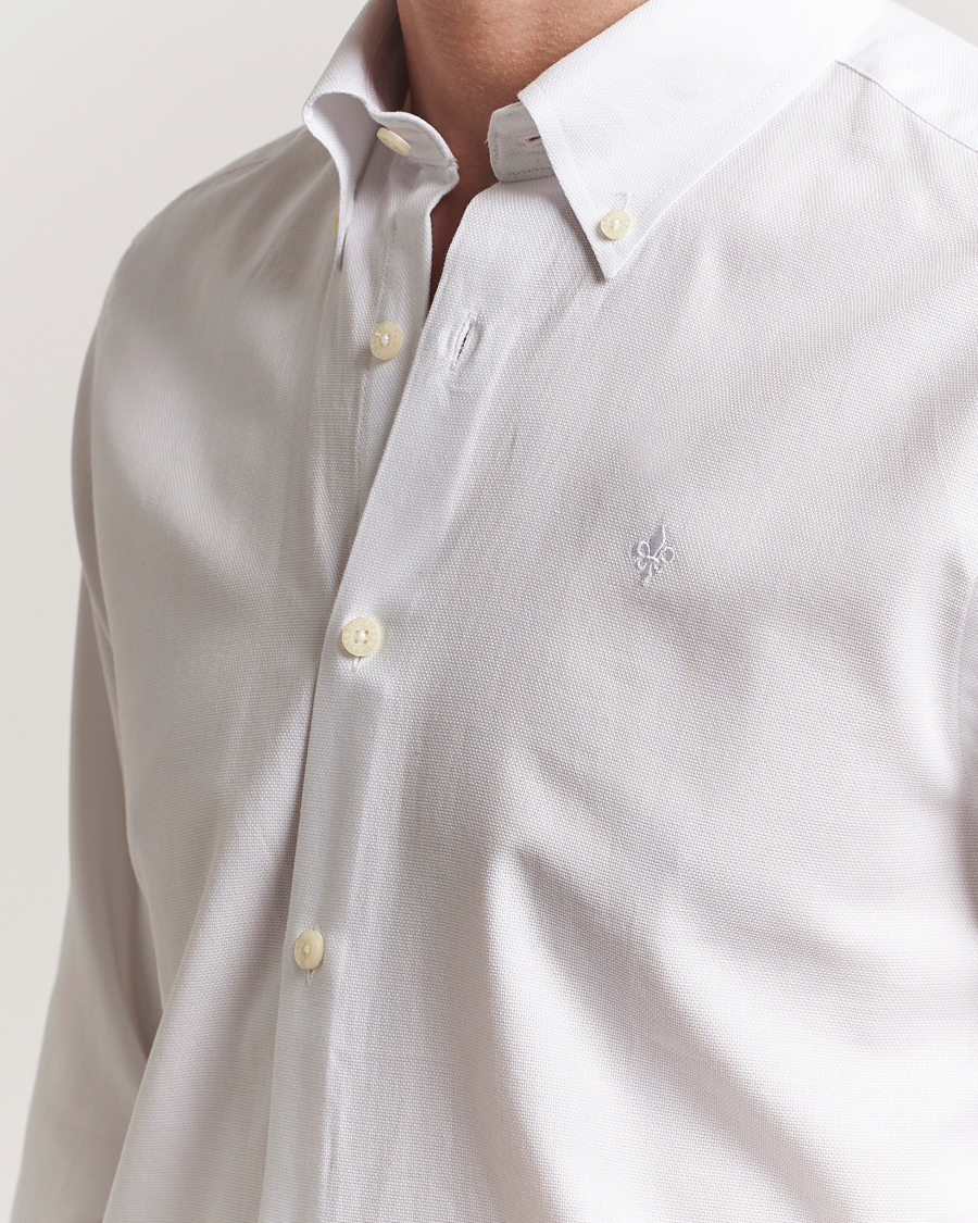Herre | Skjorter | Morris | Slim Fit Structured Shirt White