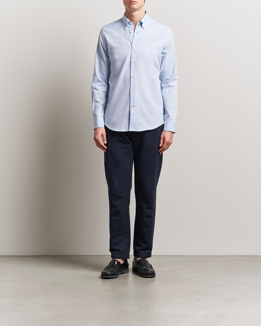 Herre | Skjorter | Morris | Slim Fit Structured Shirt Light Blue