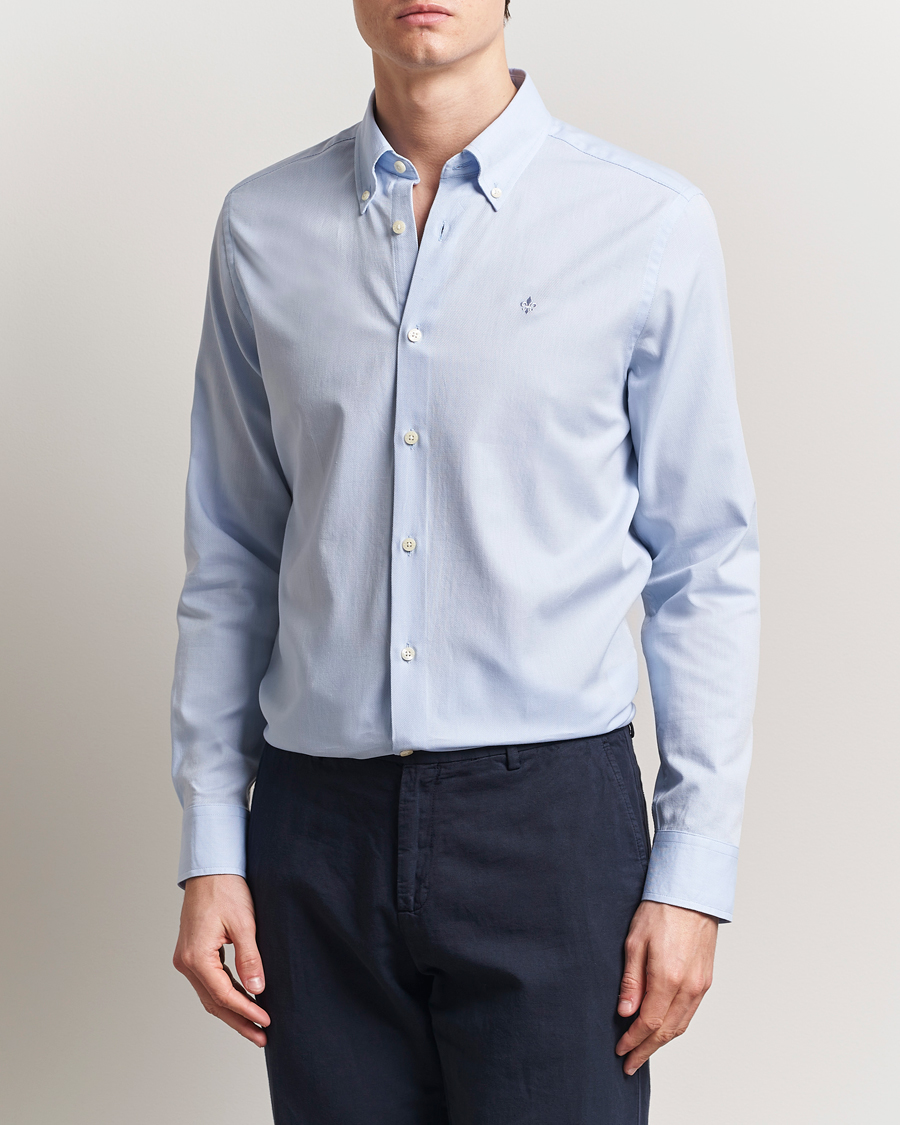 Herre | Skjorter | Morris | Slim Fit Structured Shirt Light Blue