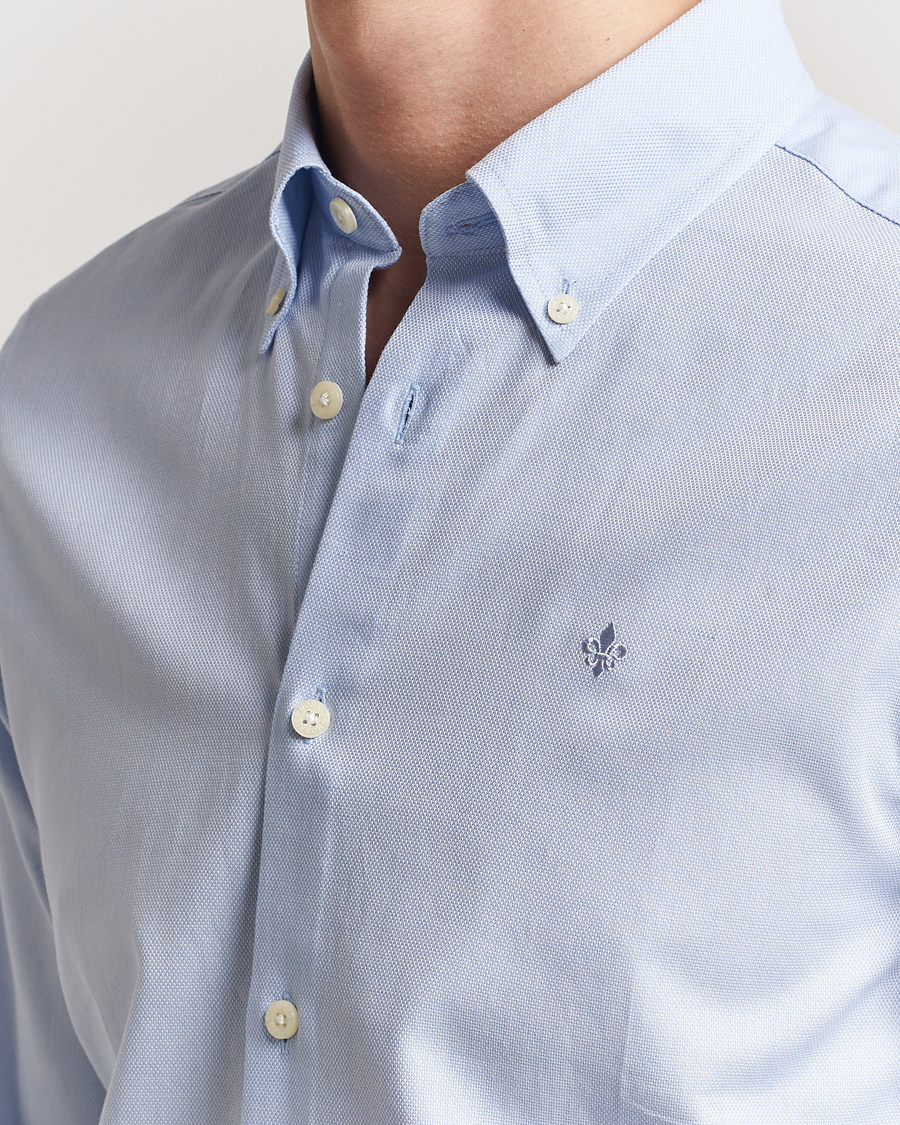 Herre | Skjorter | Morris | Slim Fit Structured Shirt Light Blue