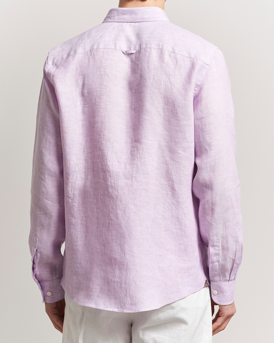 Herre | Skjorter | Morris | Douglas Linen Button Down Shirt Purple